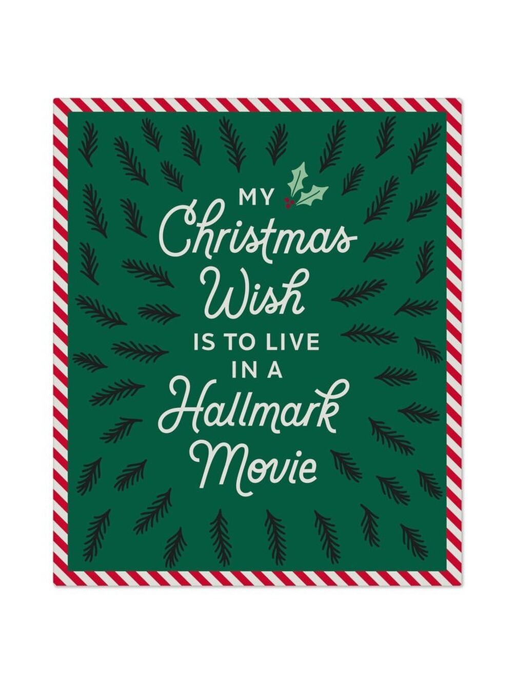 Hallmark Channel My Christmas Wish Throw Blanket 50x60